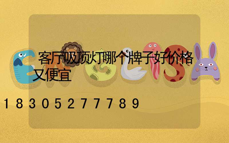 客厅吸顶灯哪个牌子好价格又便宜