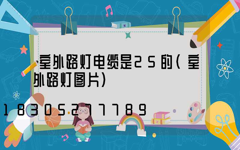 室外路灯电缆是25的(室外路灯图片)