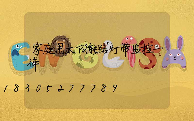 家庭用太阳能路灯带监控一体