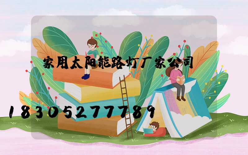 家用太阳能路灯厂家公司