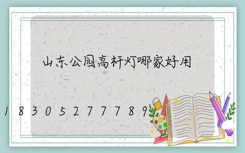 山东公园高杆灯哪家好用