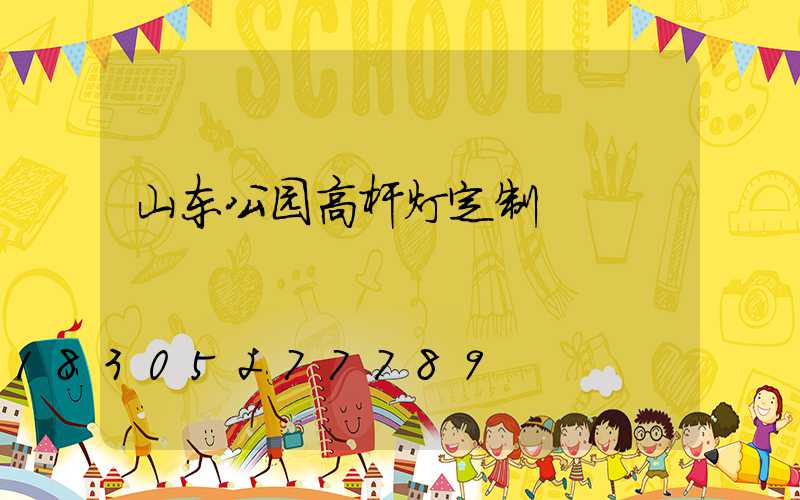 山东公园高杆灯定制