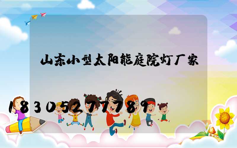 山东小型太阳能庭院灯厂家