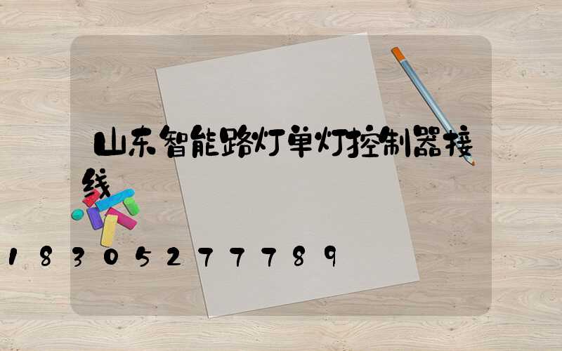 山东智能路灯单灯控制器接线
