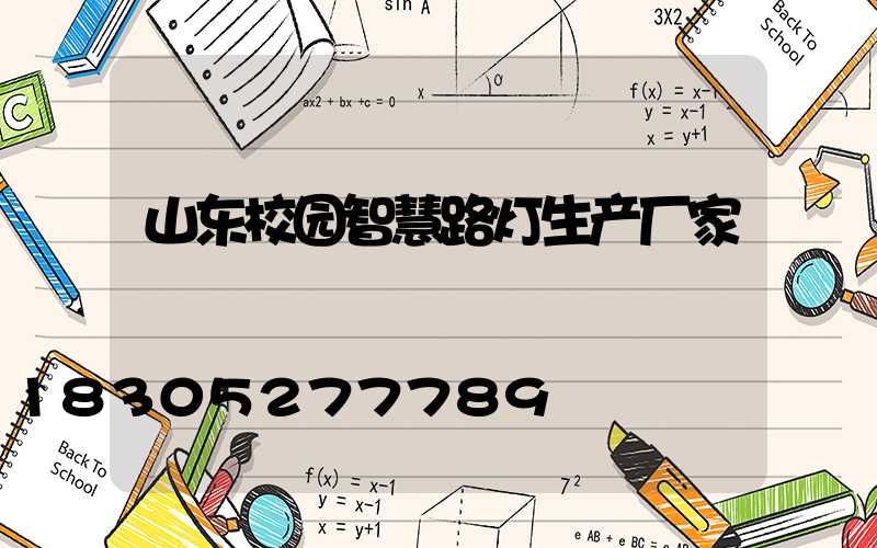 山东校园智慧路灯生产厂家