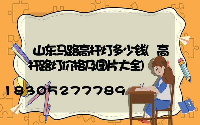 山东马路高杆灯多少钱(高杆路灯价格及图片大全)
