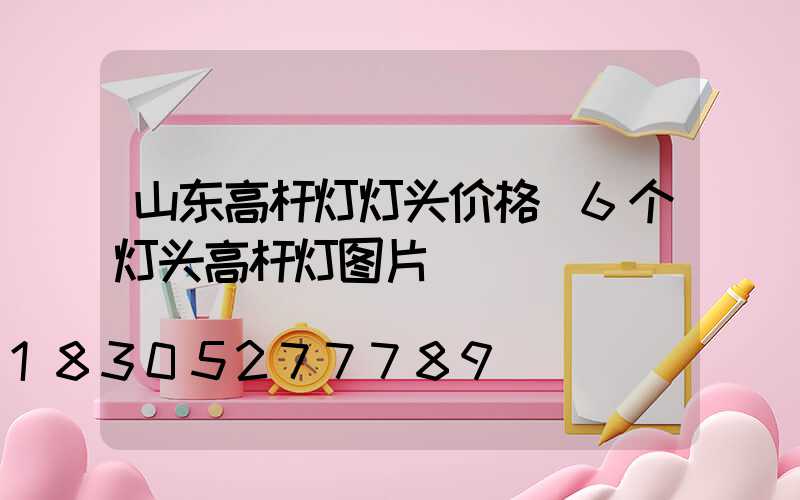 山东高杆灯灯头价格(6个灯头高杆灯图片)