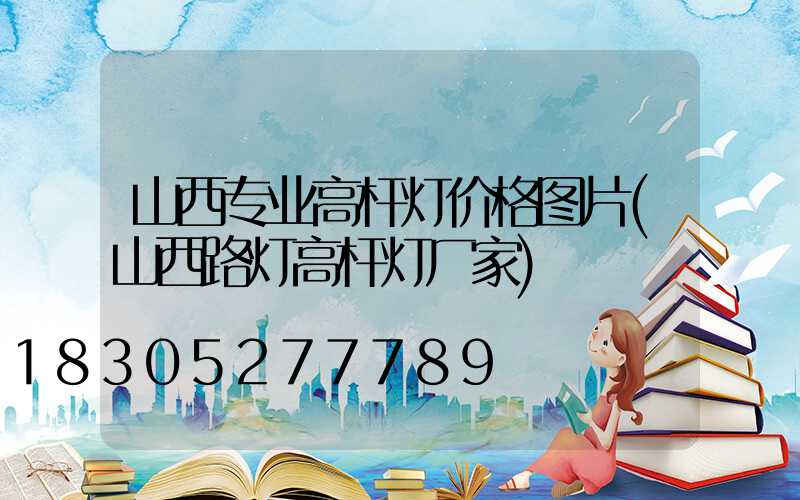 山西专业高杆灯价格图片(山西路灯高杆灯厂家)