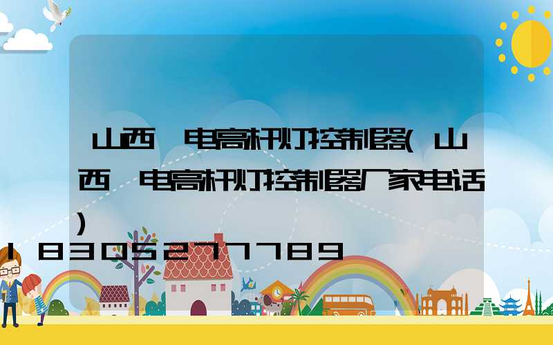 山西锂电高杆灯控制器(山西锂电高杆灯控制器厂家电话)
