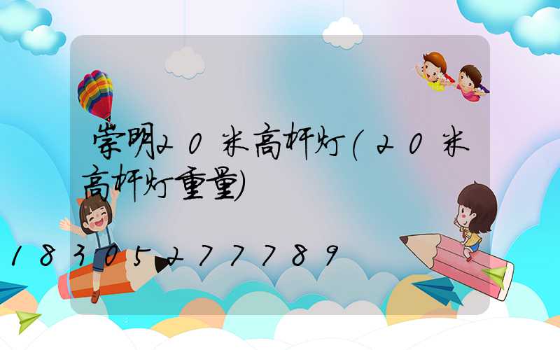 崇明20米高杆灯(20米高杆灯重量)