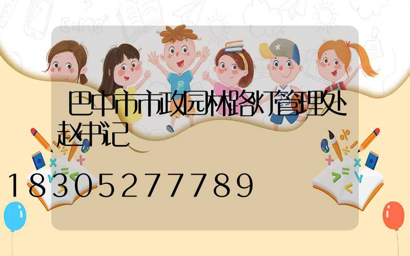 巴中市市政园林路灯管理处赵书记
