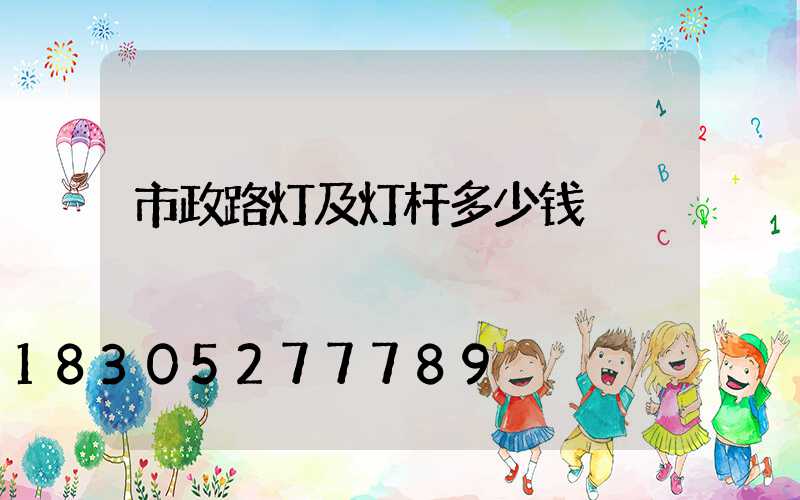 市政路灯及灯杆多少钱
