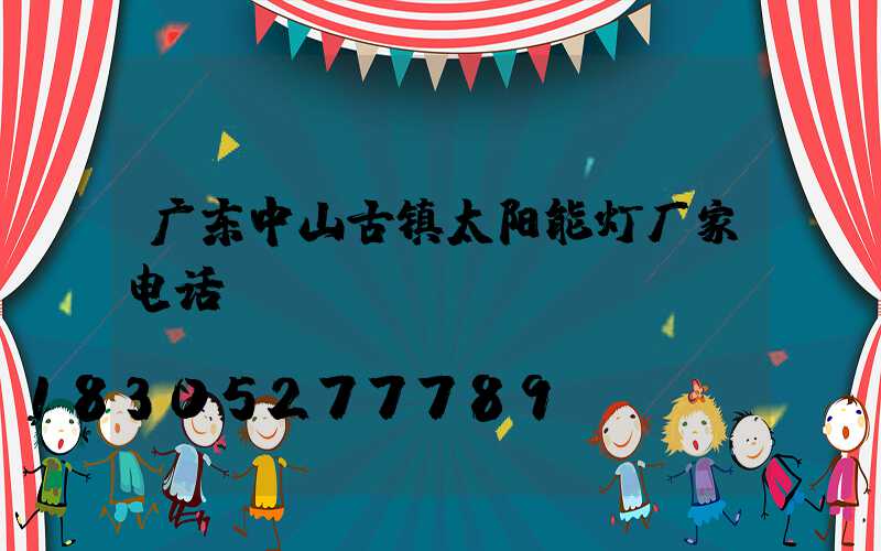 广东中山古镇太阳能灯厂家电话