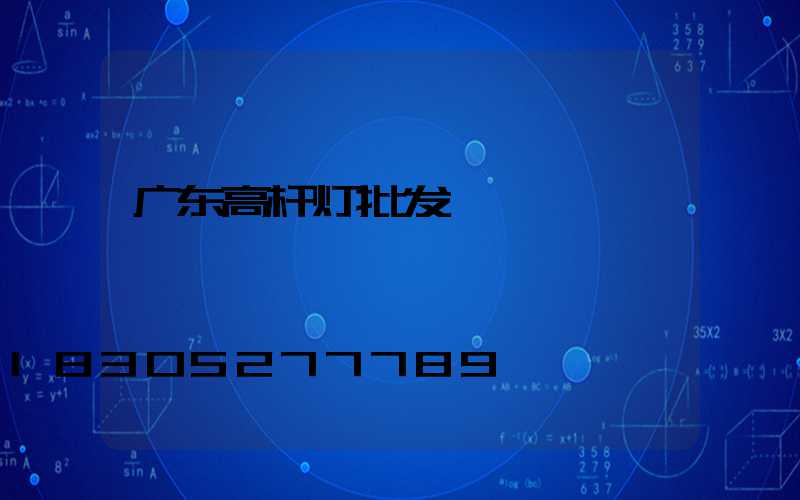 广东高杆灯批发