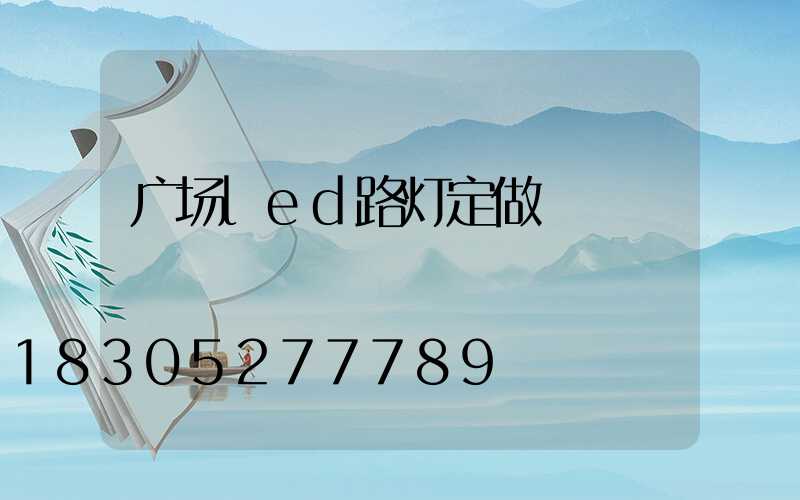 广场led路灯定做