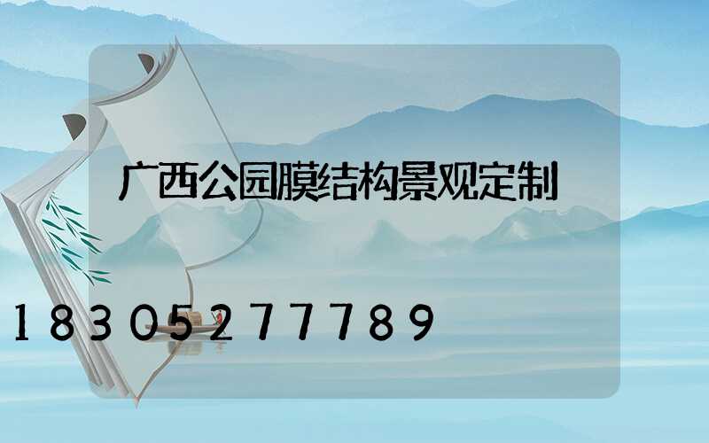 广西公园膜结构景观定制