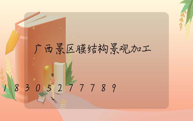 广西景区膜结构景观加工