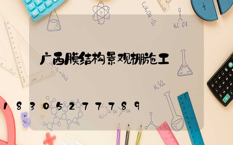 广西膜结构景观棚施工