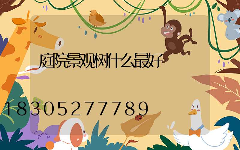 庭院景观树什么最好