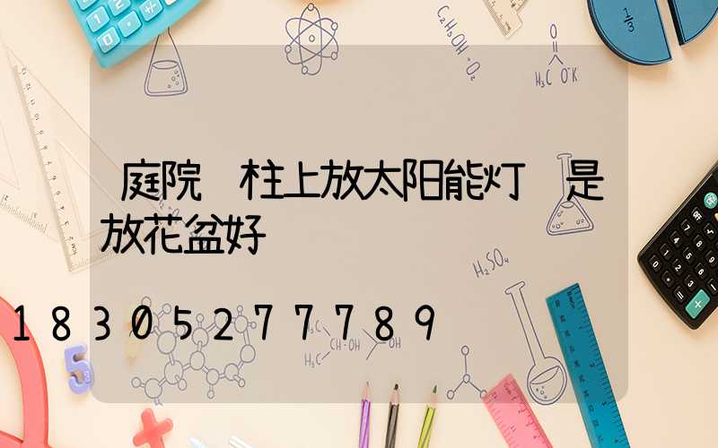 庭院门柱上放太阳能灯还是放花盆好
