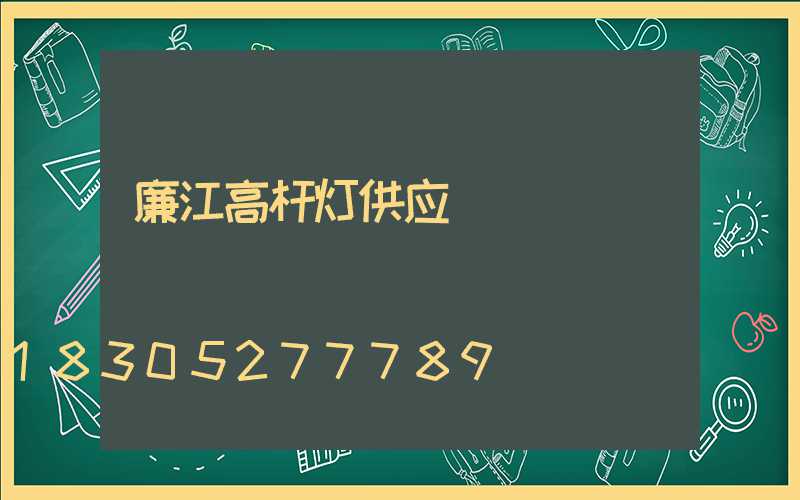 廉江高杆灯供应