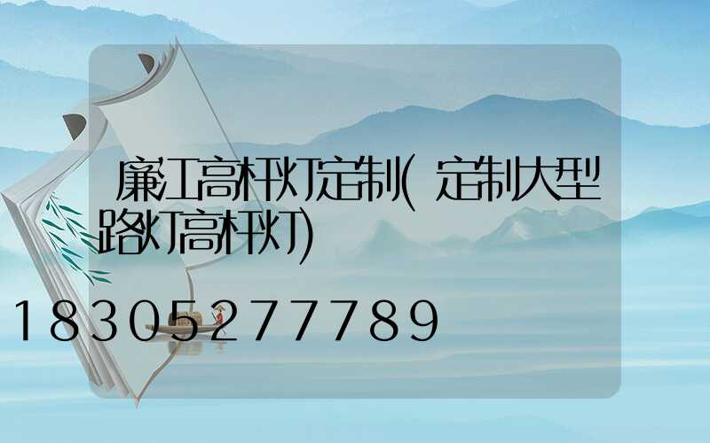 廉江高杆灯定制(定制大型路灯高杆灯)