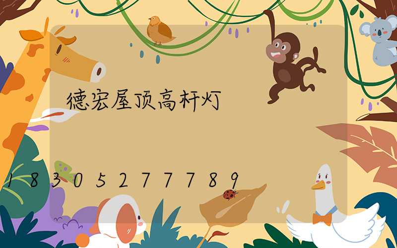 德宏屋顶高杆灯