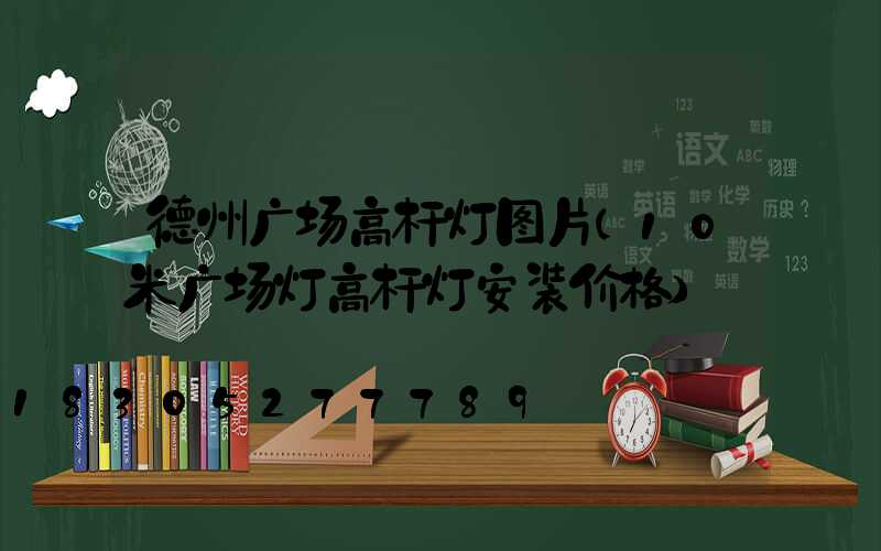 德州广场高杆灯图片(10米广场灯高杆灯安装价格)
