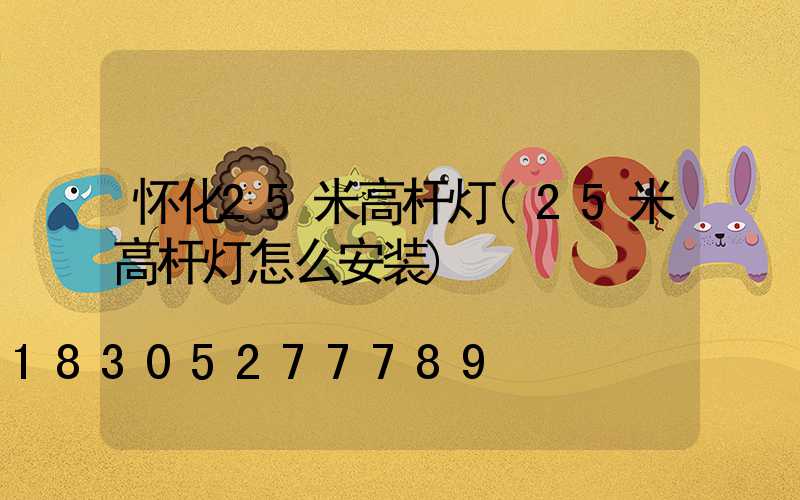怀化25米高杆灯(25米高杆灯怎么安装)