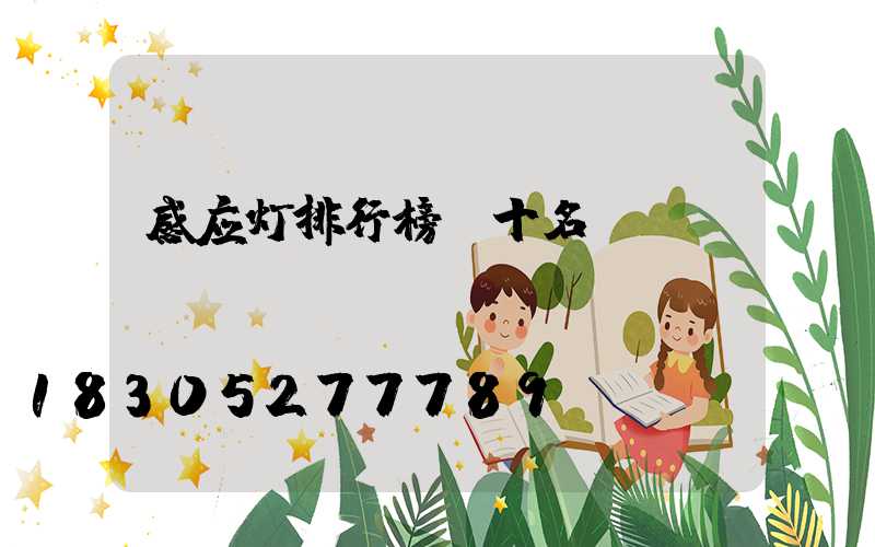 感应灯排行榜前十名