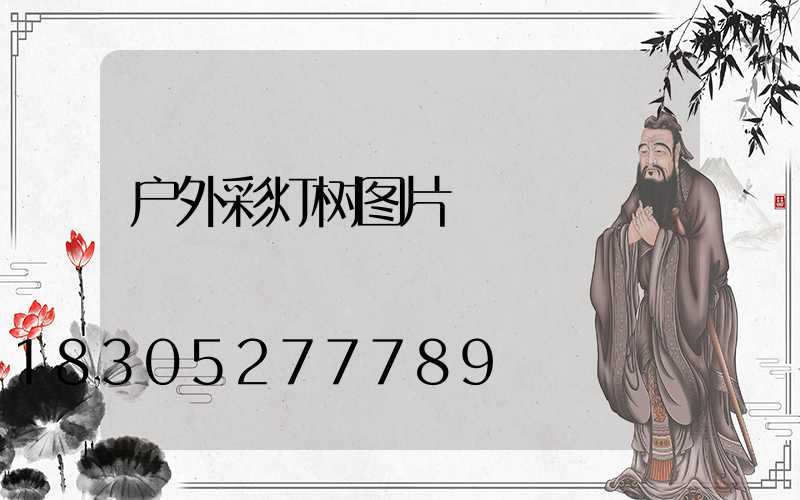 户外彩灯树图片