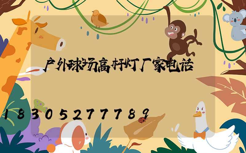 户外球场高杆灯厂家电话