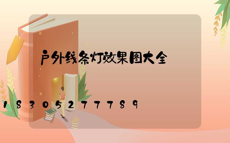 户外线条灯效果图大全