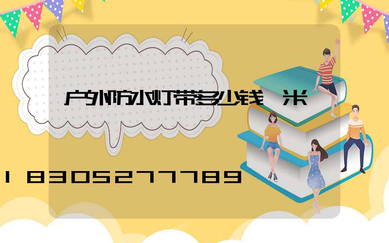 户外防水灯带多少钱一米