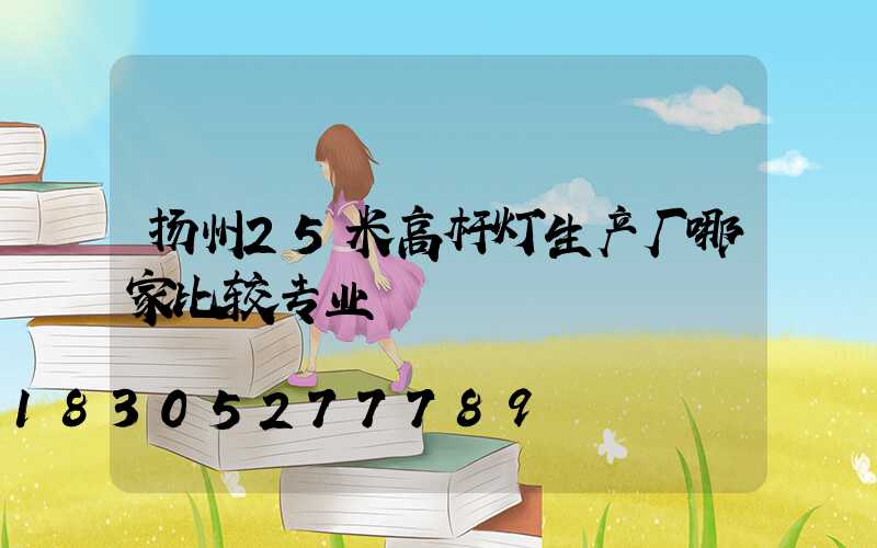 扬州25米高杆灯生产厂哪家比较专业
