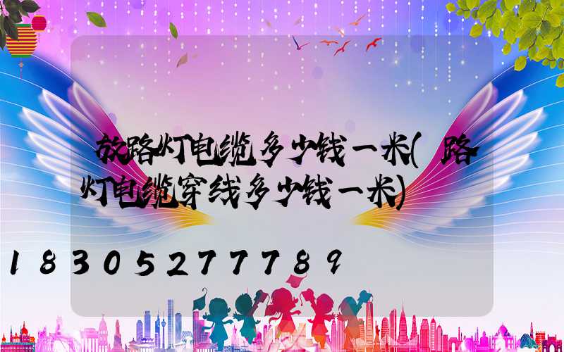 放路灯电缆多少钱一米(路灯电缆穿线多少钱一米)
