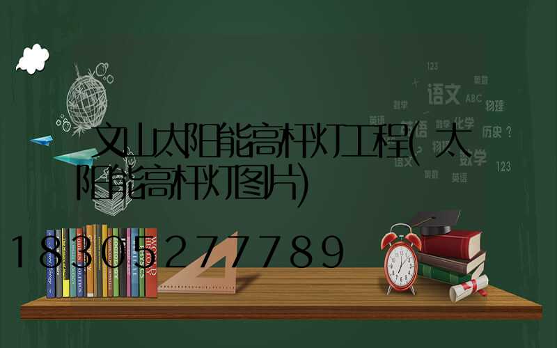文山太阳能高杆灯工程(太阳能高杆灯图片)