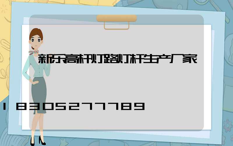 新乐高杆灯路灯杆生产厂家