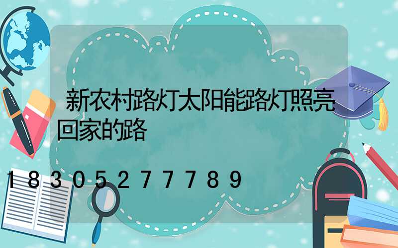 新农村路灯太阳能路灯照亮回家的路