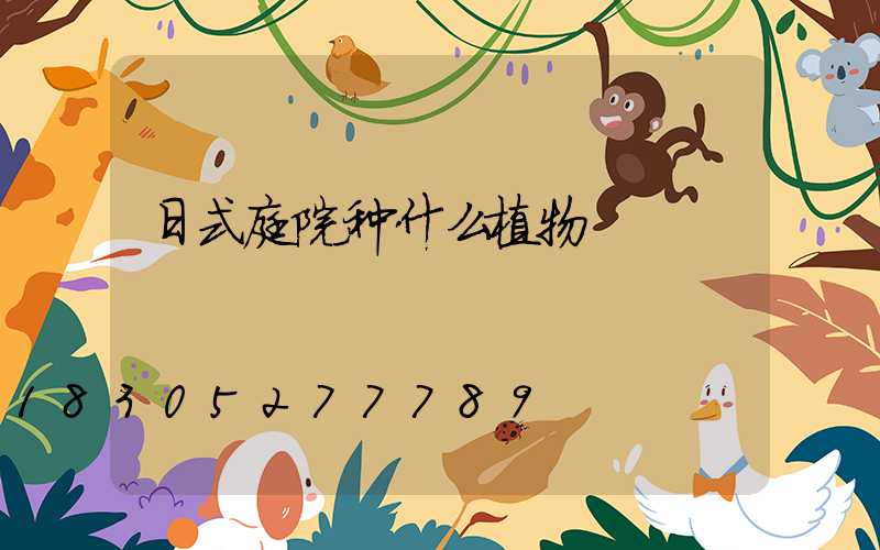 日式庭院种什么植物