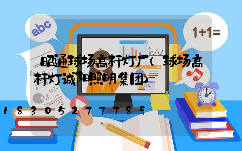 昭通球场高杆灯厂(球场高杆灯诚阳照明集团)