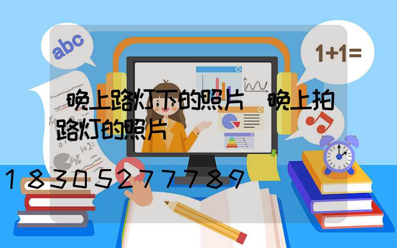晚上路灯下的照片(晚上拍路灯的照片)