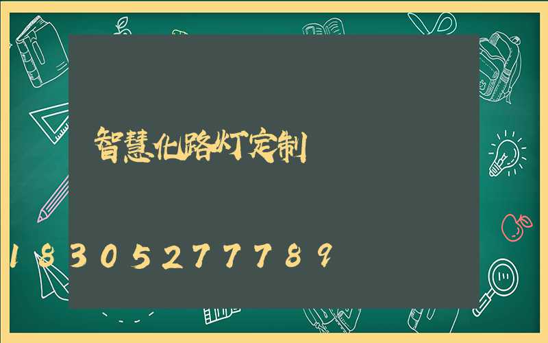 智慧化路灯定制