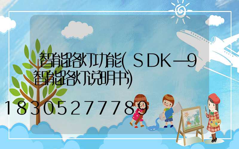 智能路灯功能(SDK—9智能路灯说明书)
