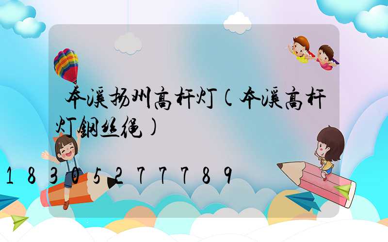 本溪扬州高杆灯(本溪高杆灯钢丝绳)