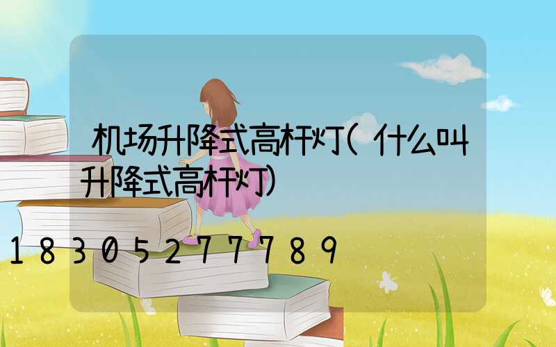 机场升降式高杆灯(什么叫升降式高杆灯)