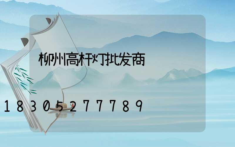 柳州高杆灯批发商
