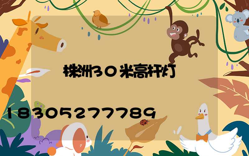 株洲30米高杆灯