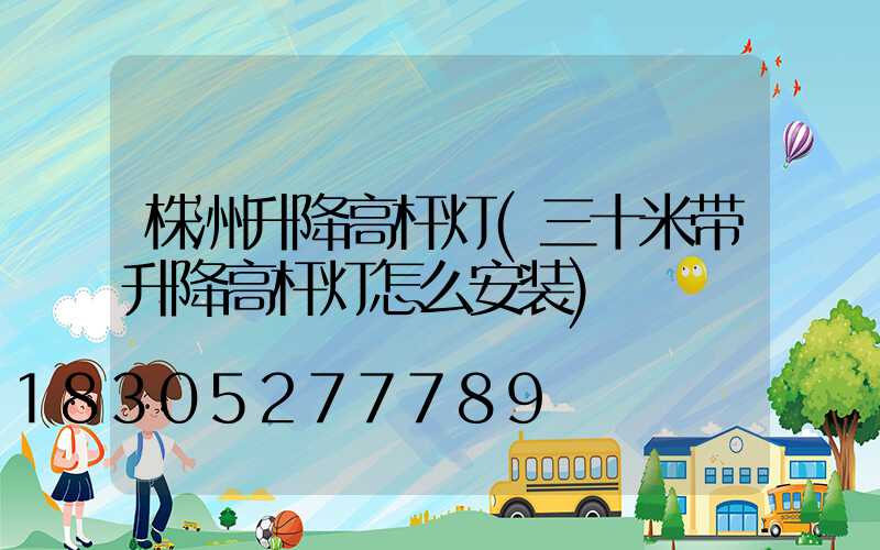 株洲升降高杆灯(三十米带升降高杆灯怎么安装)