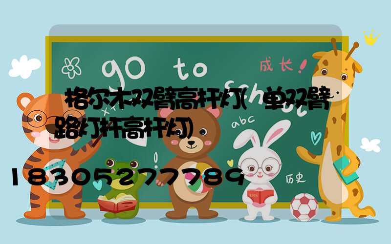 格尔木双臂高杆灯(单双臂路灯杆高杆灯)